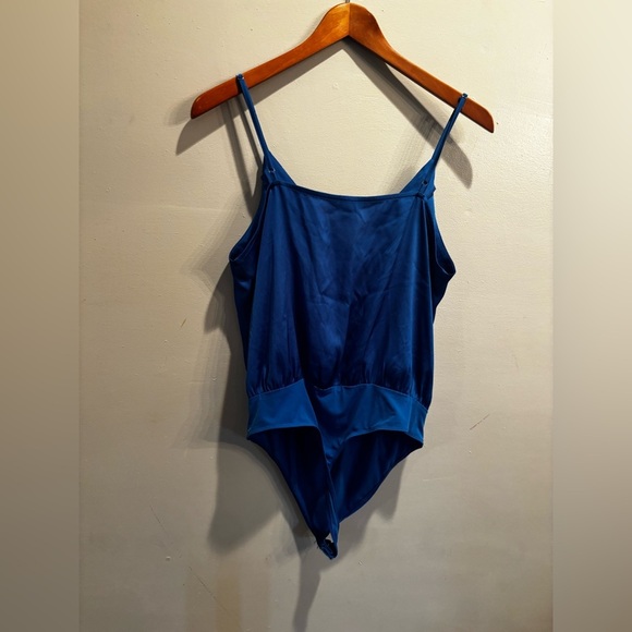 Express Elegant Blue Women's bodysuit draped blue bodycon fancy night out - Picture 11 of 11